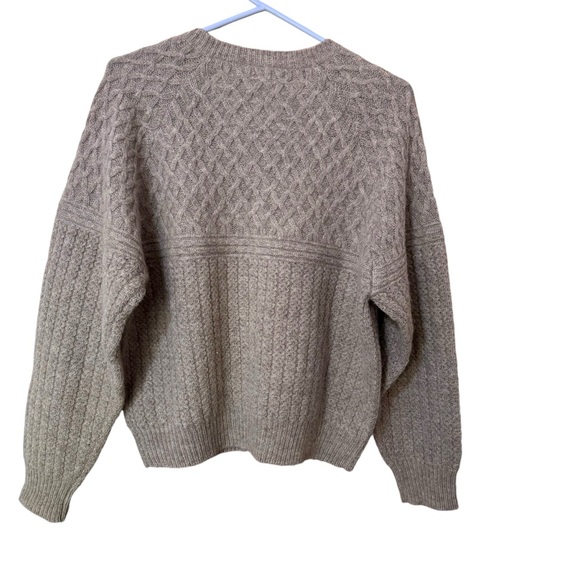 Women's Tan Cardigan Sweater - Picture 6 of 10